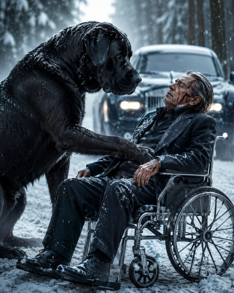 Giant Black Dog Found A Paralyzed Mafia Boss Near D.eath In The Snow—What Happened Next Amazed Many