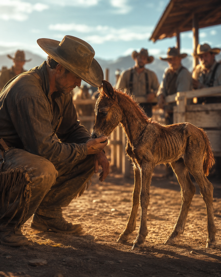 “A Cowboy Bought a Rejected, Fragile Tiny Filly for $1.50 — Unaware She’d Make Him a Millionaire”,,.