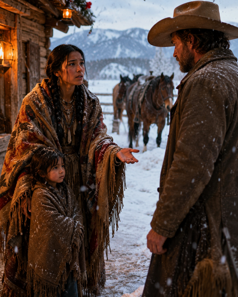 Apache Women Arrived on Christmas Eve “I Need A Shelter” She Said To The Widowed Rancher…