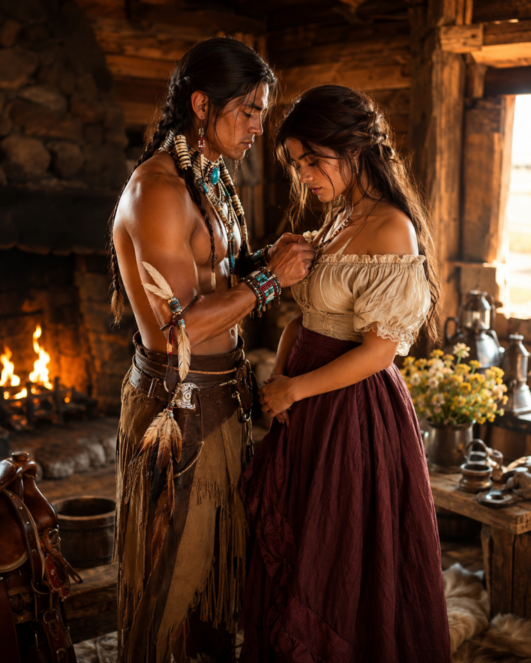 “Stop Me When It’s Too Much…” the Lonely Apache Murmured to the Bride He Won by Fate.