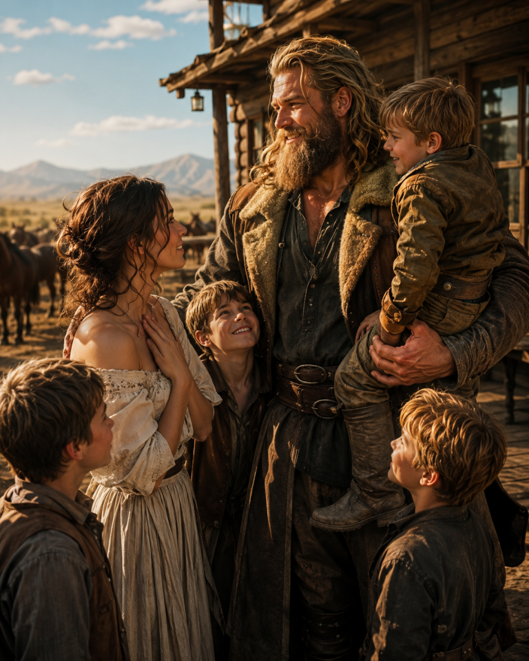 “I Can’t Bear Children,” She Told Giant Viking — He Grinned, “My Five Sons Already Love You”