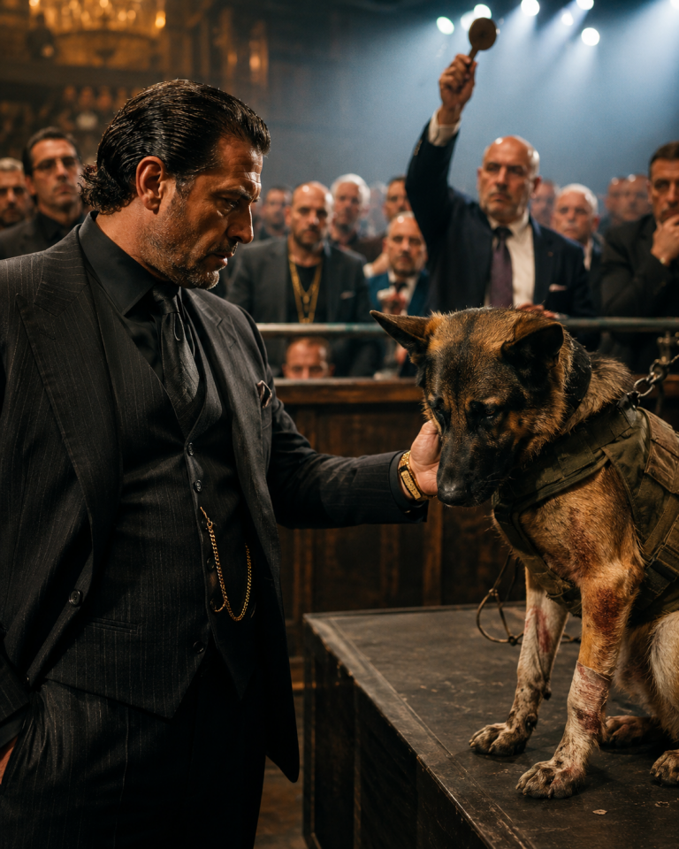 Powerful MAFIA BOSS Bought A Helpless Military Dog At Auction — What He Saw That No One Else Di