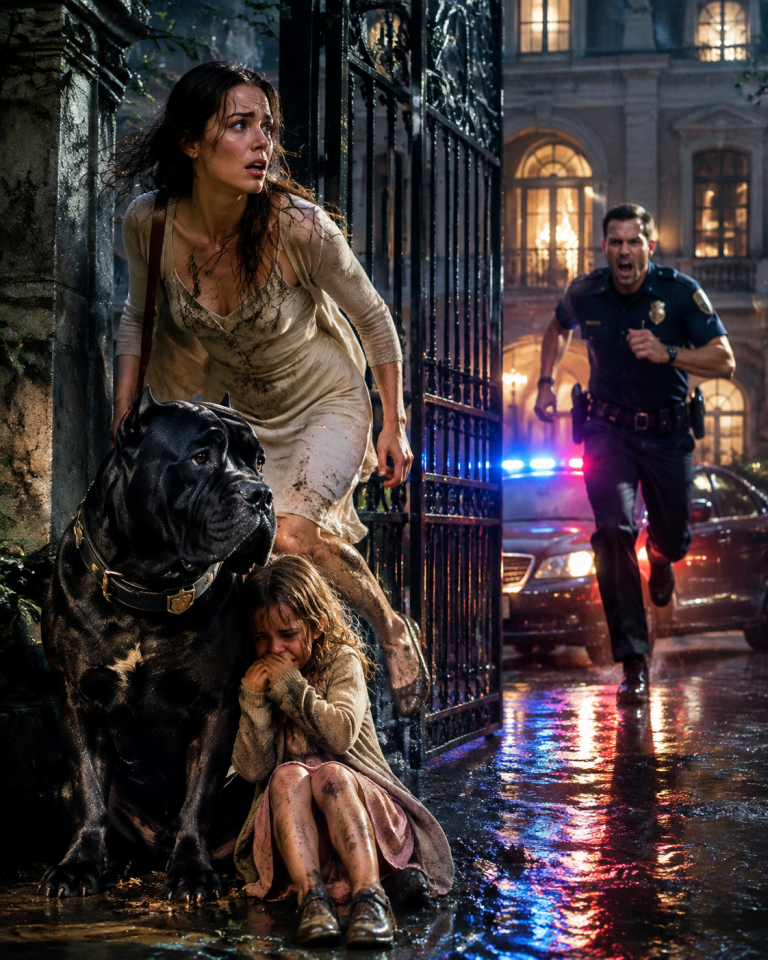 She Was Running From Her Dangerous Police Husband — Then a Mafia Boss’s Giant Dog Saved Her Silent Daughter and Exposed a Deadly Secret