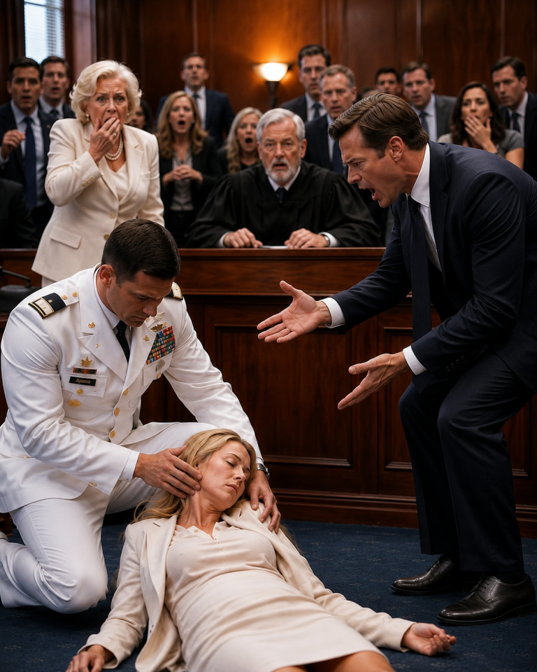 My Husband Told the Judge I Was Pretending to Be Sick Again, and His Mother Backed Him Up—Then My Legs Collapsed in Court, and the Military Doctor Sitting Behind Them Suddenly Shouted, “Call 911!”
