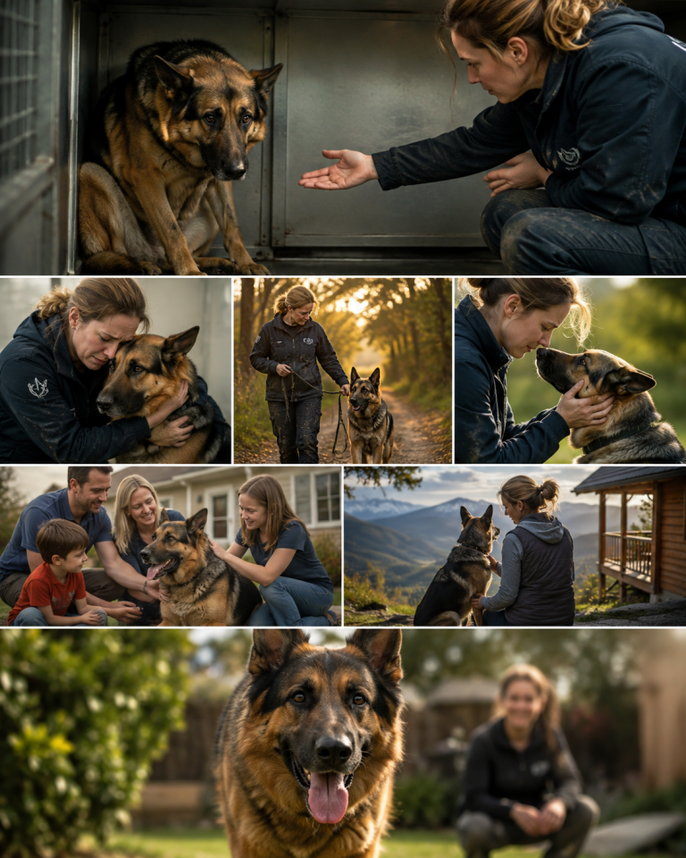 A rescue worker nearly gave up on the most terrified German Shepherd he’d ever seen—then she chose two homes and proved everyone wrong about where she belonged.