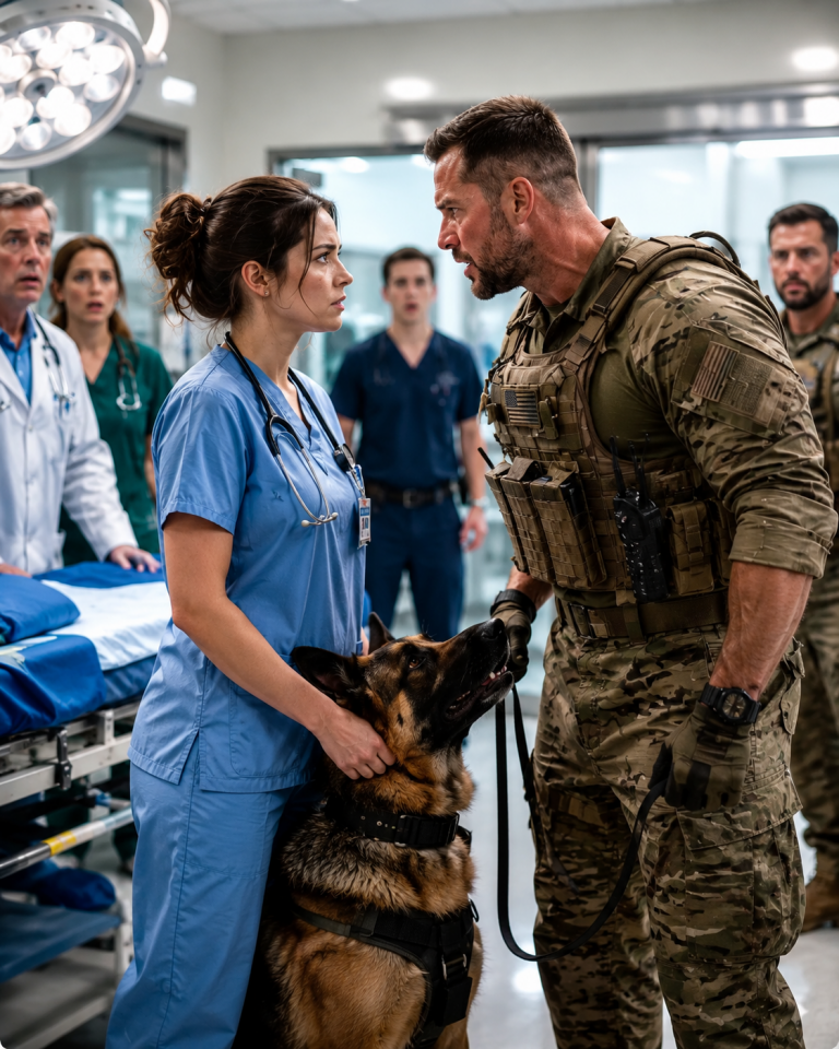 “Stay Away, He Attacks” The Arrogant SEAL At The Vet Laughed— Until His K9 Chose Her Over Him