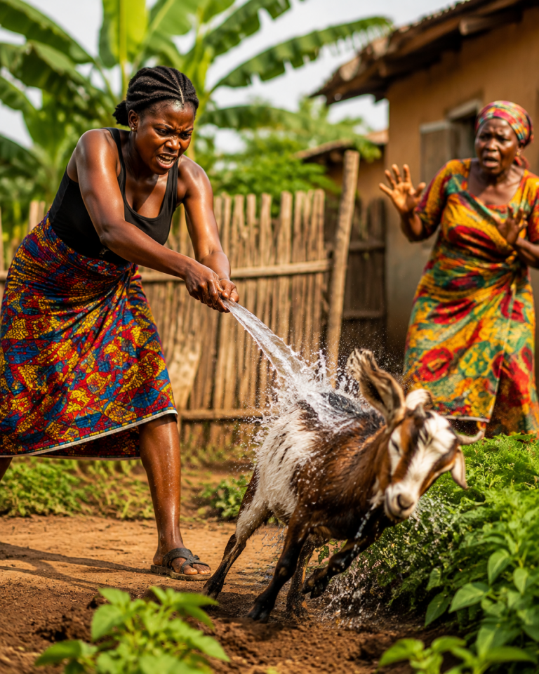 My New Neighbor’s Goat Kept Destroying the Food I Grew in My Compound — I Warned Her Many Times, But She Ignored Me… So I Decided to Teach Her a Lesson