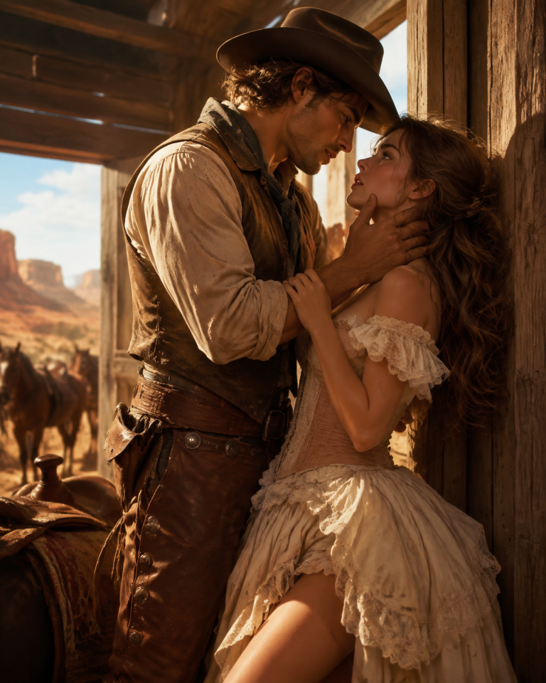 Your opening’s tight, but I will make myself fit inside you. The cowboy told his trembling bride.