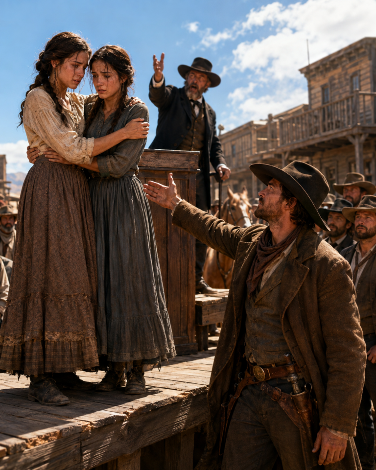She Was Sold Beside Her Sister, The Cowboy Said “You’ll Both Have A Home With Me”