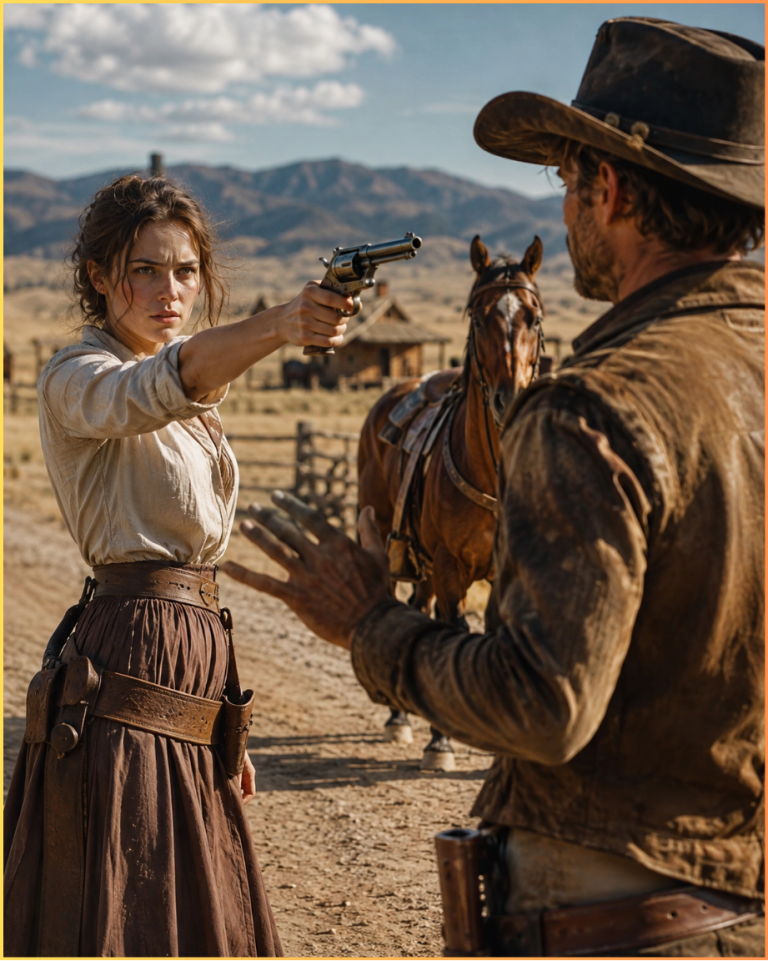She Pointed a Remington at a Stranger on a Dusty Montana Road — Then the Lonely Rancher Became the Man Who Changed Her Life Forever