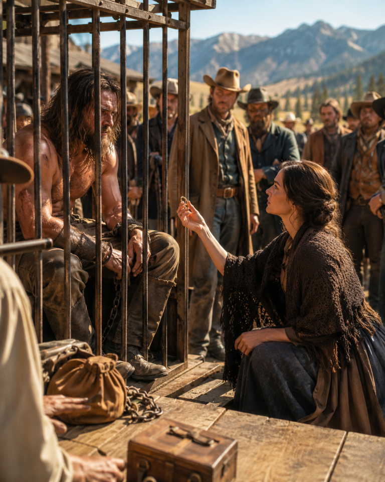 Everyone Feared the Mountain Man in the Cage—Until the Widow Asked to Buy Him with Her Wedding Ring