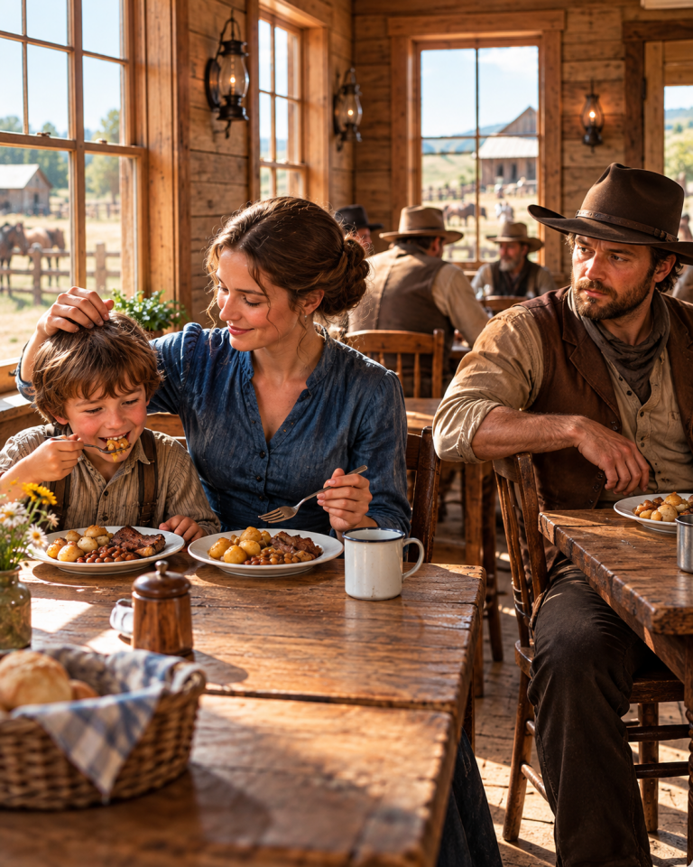 She Said, “My Son Can Eat—I’m Not Hungry”… But the Rancher Noticed Her Empty Plate